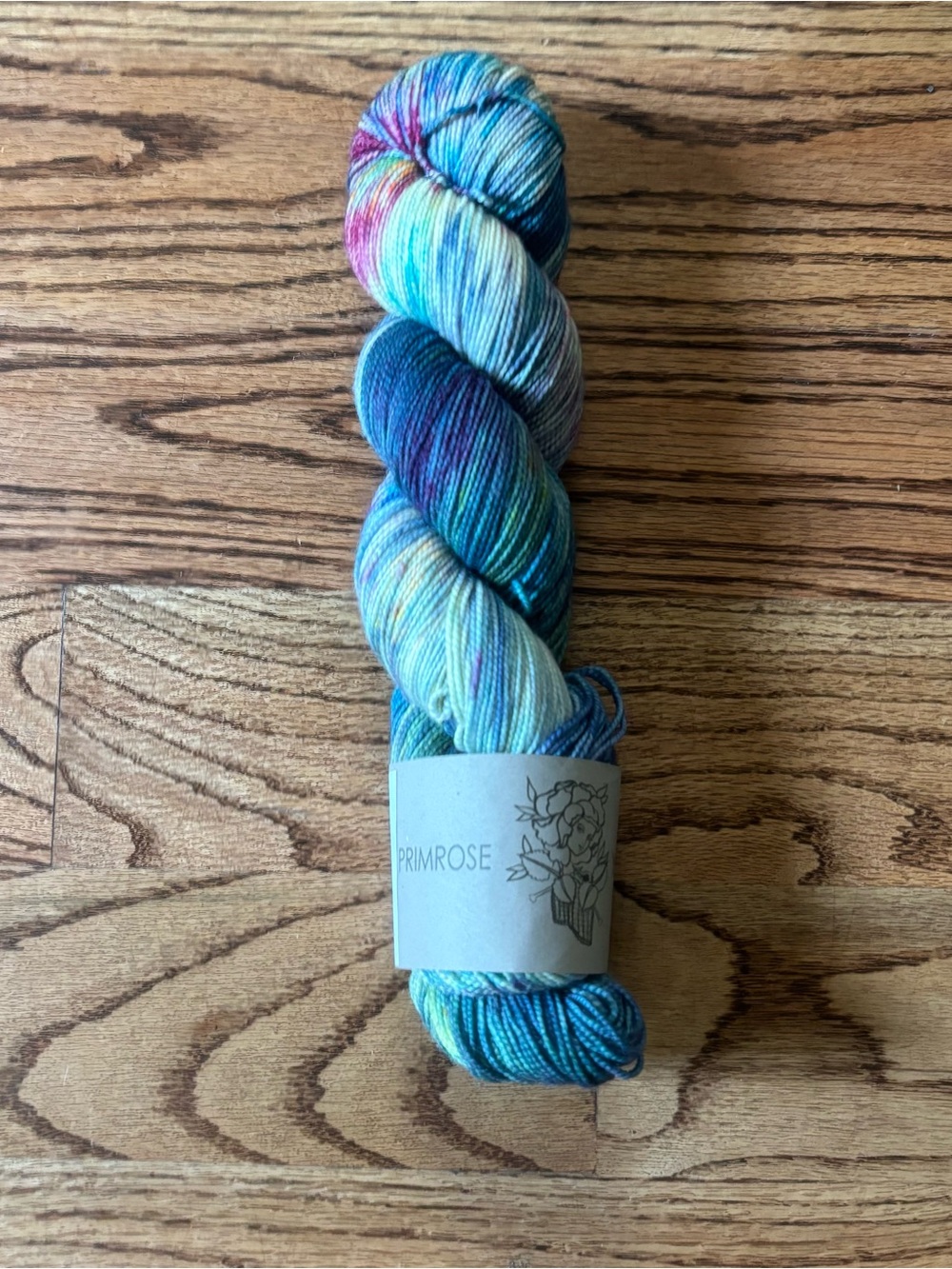 Primrose Yarn Co Ultimate Sock Hand-Dyed Yarn Rainbow Fist Fight Wool Nylon NWT